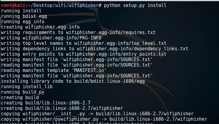 kali linux安装wifiphisher 钓鱼工具的安装