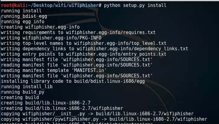 kali linux安装wifiphisher 钓鱼工具的安装