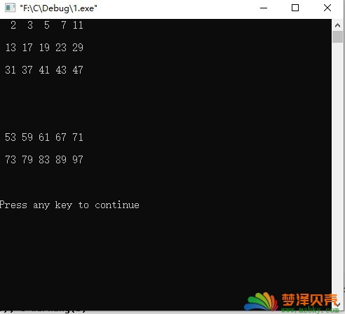 C程序设计【每日一个小程序案例9】输出100以内的质数，每行5个,输出格式要求："%3d,求100以内素数的和