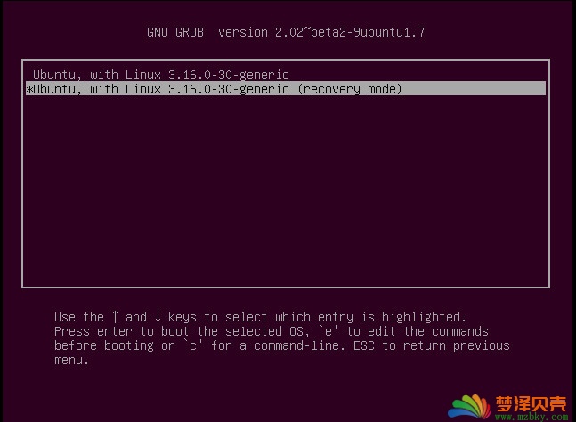 vmware ubuntu14.04 忘记密码怎么操作
