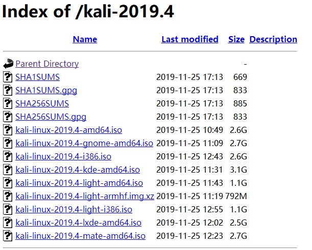 kali linux-2019.4下载地址