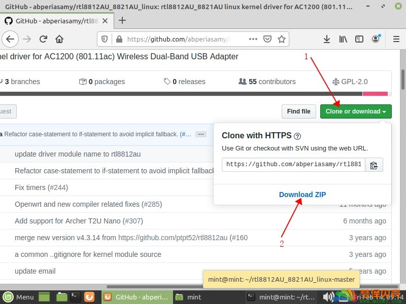 Linux Mint LMDE4(Linux4.19内核)安装rtl88xxbu驱动程序