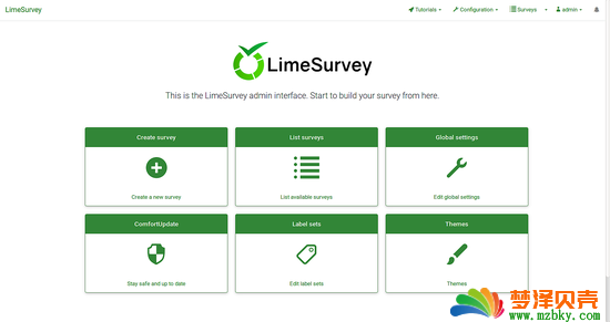 LimeSurvey仪表板