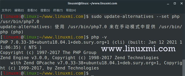 如何为Ubuntu中安装不同的PHP版本（5.6、7.x和8.0）