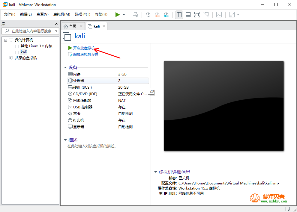 VMware安装kali Linux教程（详细图文教程）